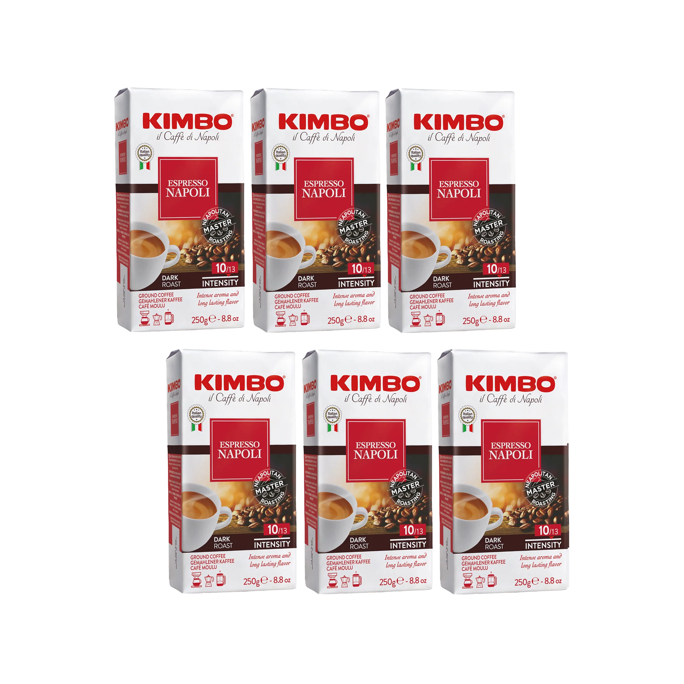 Napoli Ground Coffee – 6-Pack – 8.8oz Bricks